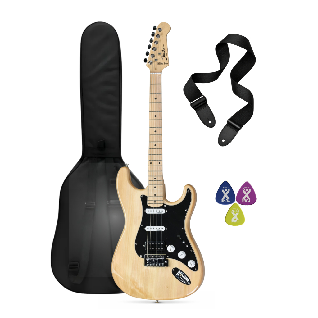 Imagem Guitarra Elétrica Shelter Stratocaster Ssw Com Bag Correia E Palheta