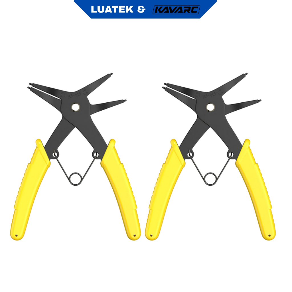 KIT2 Alicate para Anéis de Retenção 10-40mm Uso Interno e Externo Multiuso 2 em 1-LUATEK