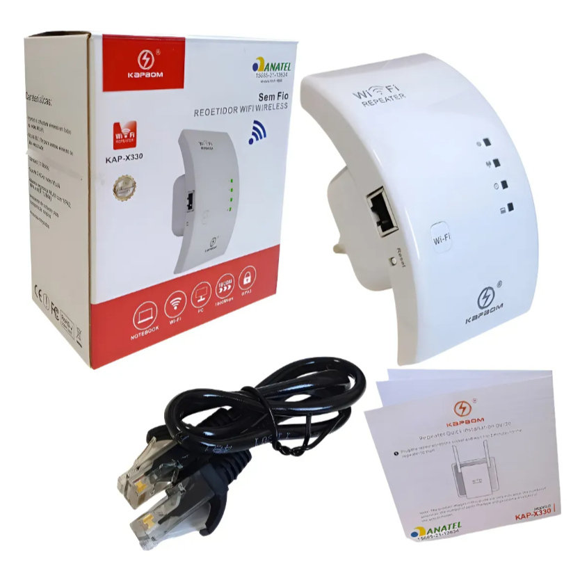 Repetidor Wi-fi 1800mbps 2.4ghz Sem Fio Wireless Bivolt Kapbom-X330