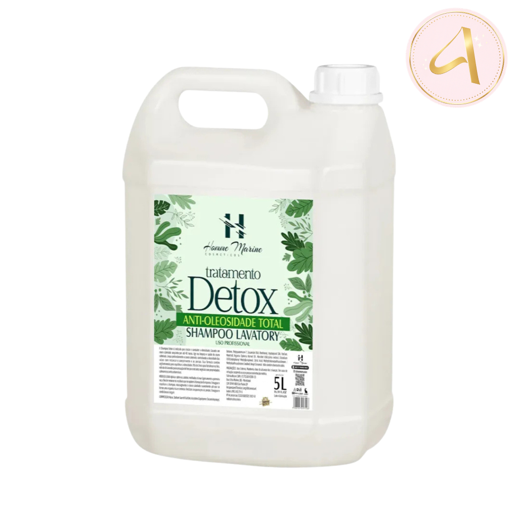 Homme Marine Shampoo Lavatório Detox Limpeza Profunda e Controle de Oleosidade (5L)