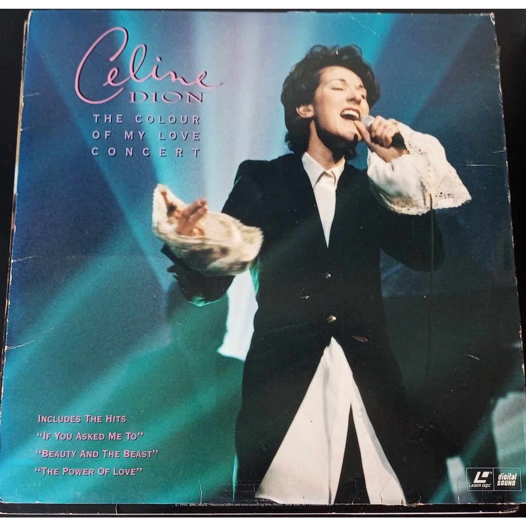 Laserdisc Celine Dion The Colour Of My Love  The Concert Cantoras.