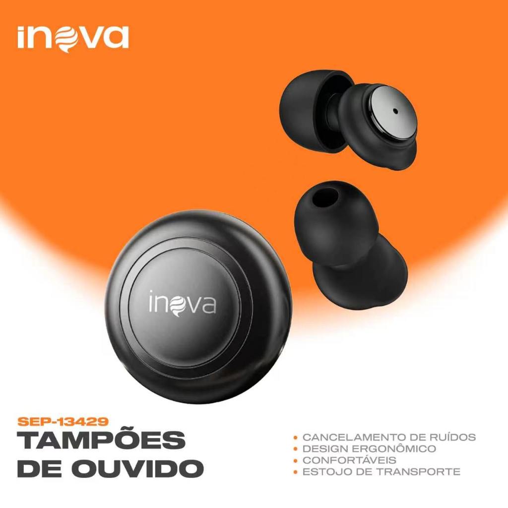 Inova Tampão de Ouvido para Dormir Cancelamento de Ruído Silicone Macio Reutilizável Confortável para Descanso e Trabalh