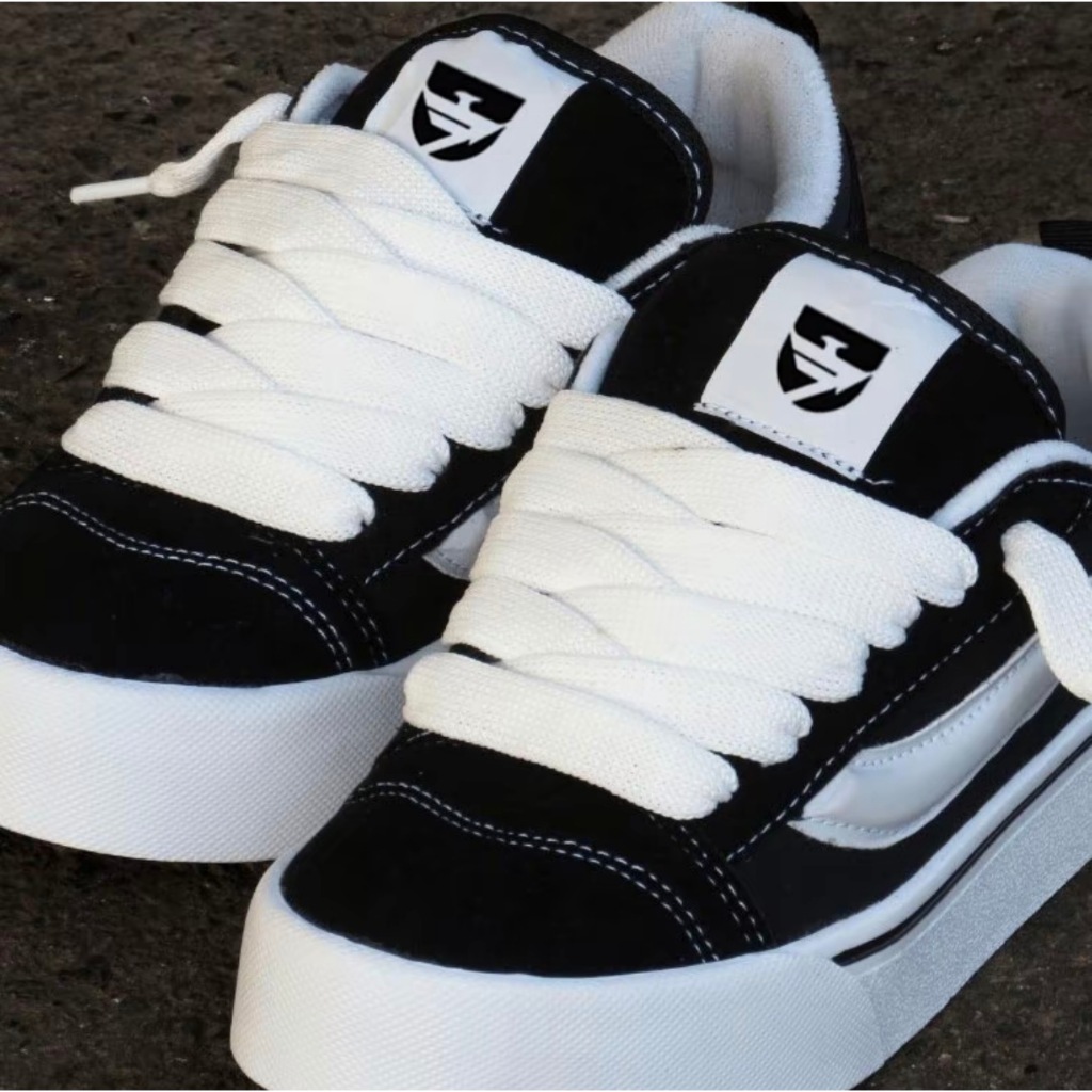 tenis casual preto branco masculino e feminino cadarço grosso plataforma leve e confortável promoção