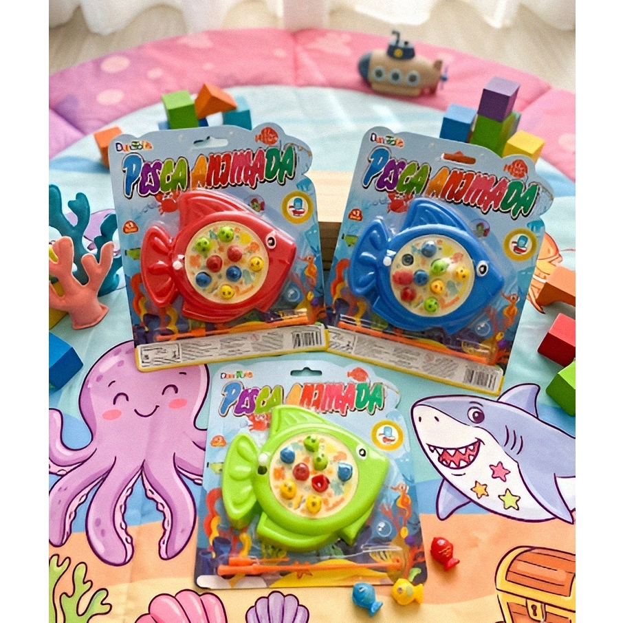 Mini Pescaria Pega Peixe Brinquedo Infantil Criança Menina Menino