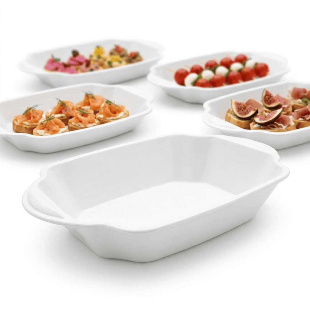 Kit Barca G Grande Prato Travessa Plastico Petiscos Batata Frita Lanchonete Sorveteria Microondas