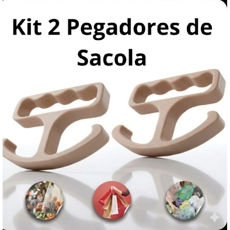 2 Pegadores de Sacola Ergonômico