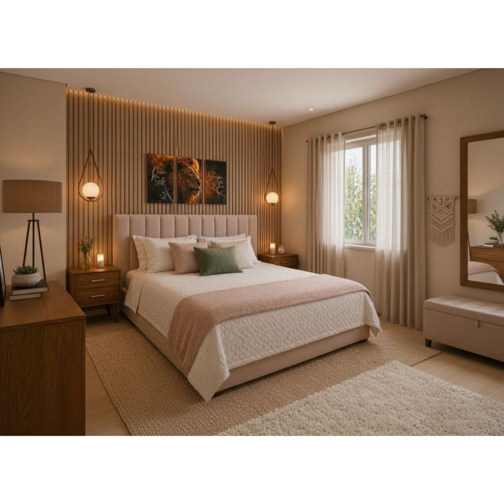 KIT CABECEIRA SUEDE PREMIUM CAMA BOX SOLTEIRO CASAL QUEEN KING QUADRO DECORATIVO LEÃO QUARTO MODERNO