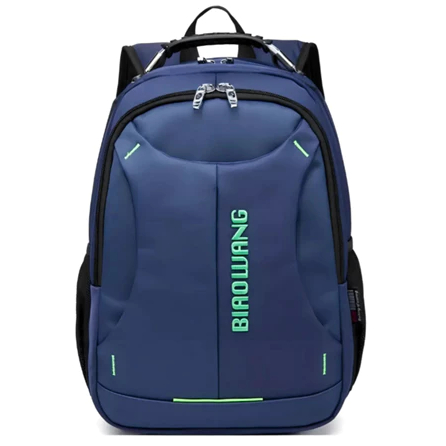 Mochila escolar Biaowang Impermeável 20P Cor Azul e Preto BW-1904D