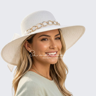 Chapéu Feminino Casual Elegante com Laço (Loja Sá Marina)