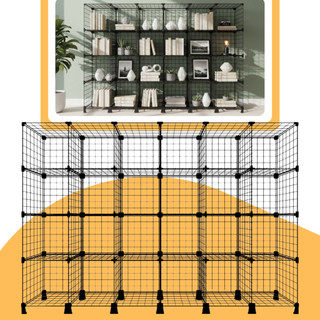 Organizador 24 Nichos Aramado 40x40 com Prateleiras para Lavanderia Cozinha e Loja Envio Imediato