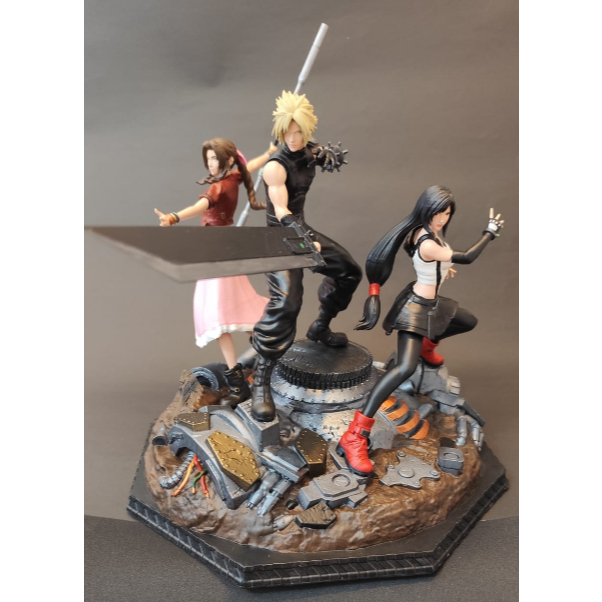Diorama Final Fantasy VII Remake – Cloud, Aerith & Tifa | Figure em Impressão 3D Resina