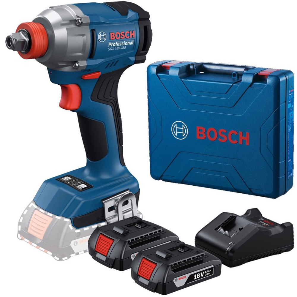 Chave De Impacto 1/2'' Gdx 18v-285 2 Bat 2ah Maleta Bosch
