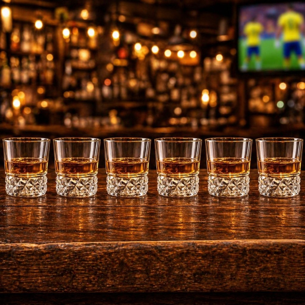 Jogo Kit Copo Dose Shot 100ml Vidro Drink Cachaça Tequila Vodka Licor Whisky Copinho Pinga