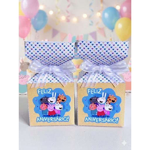 Caixinha Personalizada Meia Bala - Peppa Pig | Lembrancinha Aniversário e Festa | Caixinha Surpresa