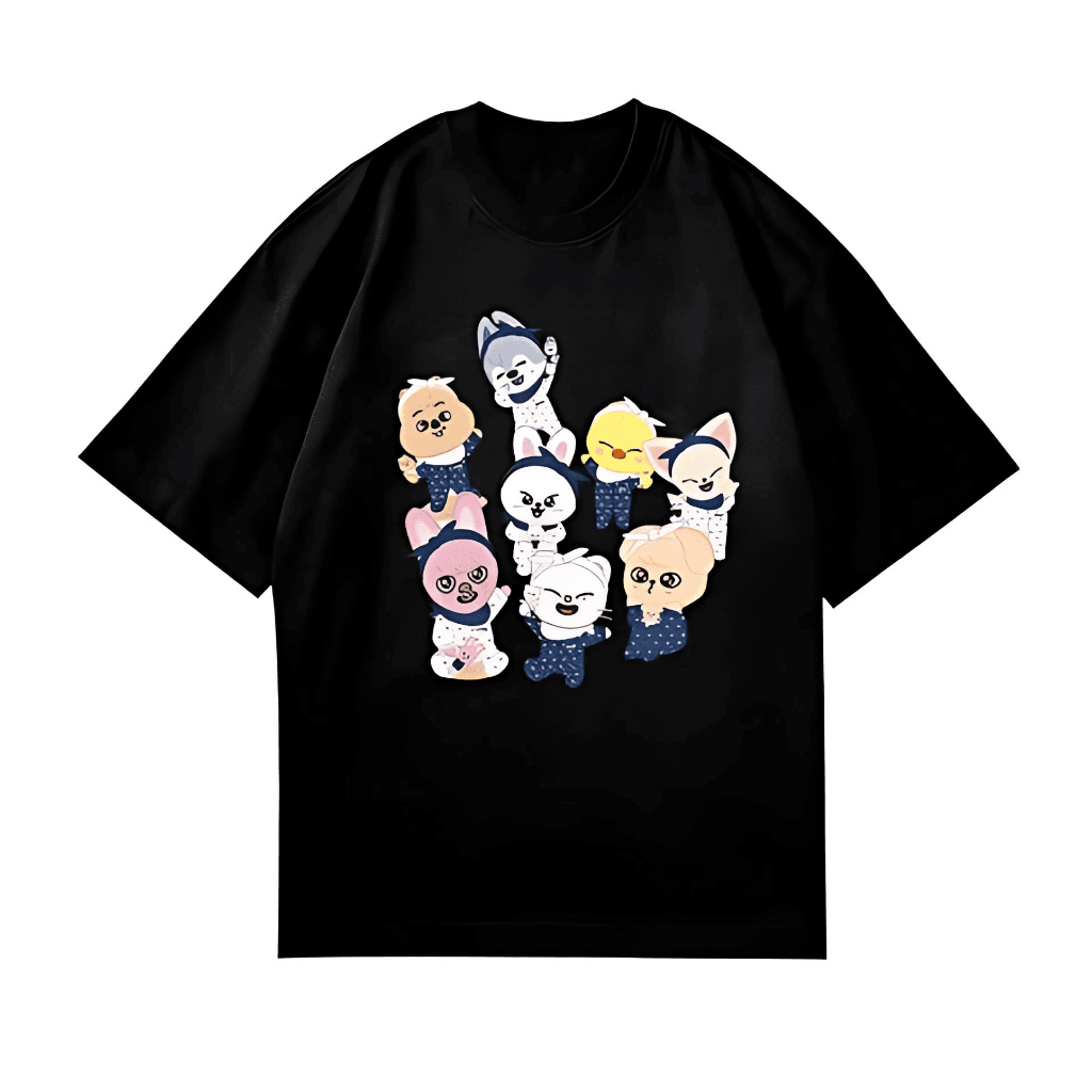 Camiseta Stray Kids Kpop Estilo Coreano Idol Fashion Unissex Adulto/Infantil Camisa Blusa T-Shirt