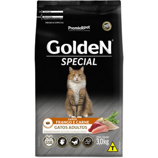 Ração Golden Special Gatos Adultos Frango e Carne 3kg
