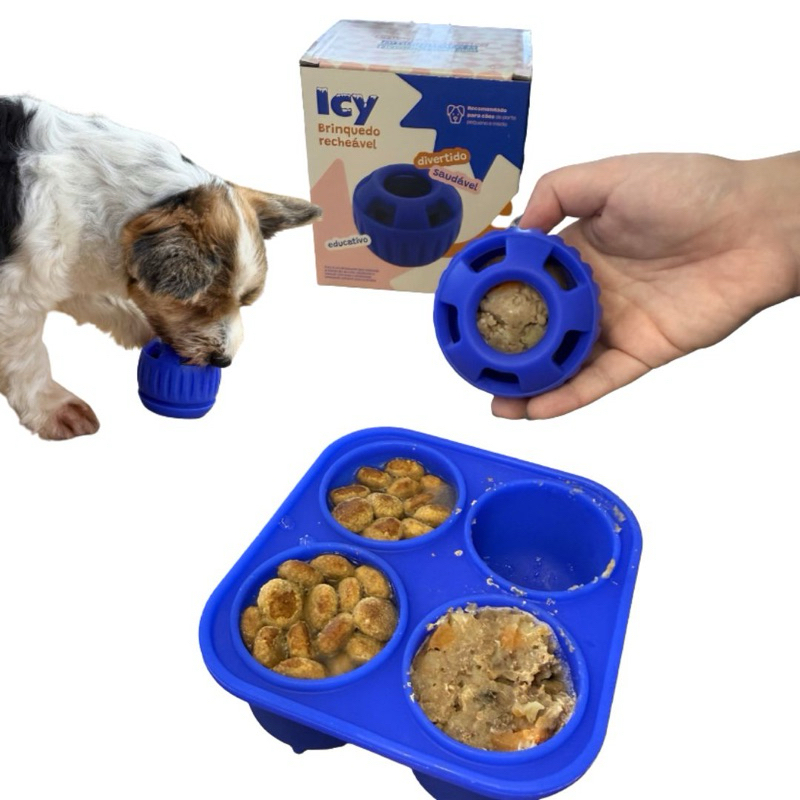 Brinquedo Recheável Para Cães Icy Kit Fuzzie