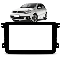 Moldura 2 Din Gol G7 2016 2017 Preta Painel Multimídia 7 Polegadas Rádio DVD MP5