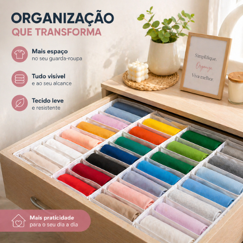 Kit 10 Organizador de Gaveta Tipo Colmeia Dobrável para Roupas, Cuecas, Meias e Acessórios Multiuso