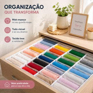 Kit 10 Organizador de Gaveta Tipo Colmeia Dobrável para Roupas, Cuecas, Meias e Acessórios Multiuso