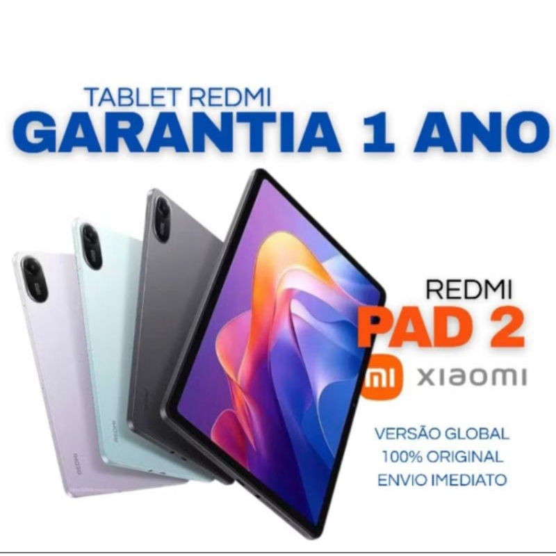 Tablet Redmi Pad 2 wi-fi+Capa e Caneta+Garantia De Um Ano