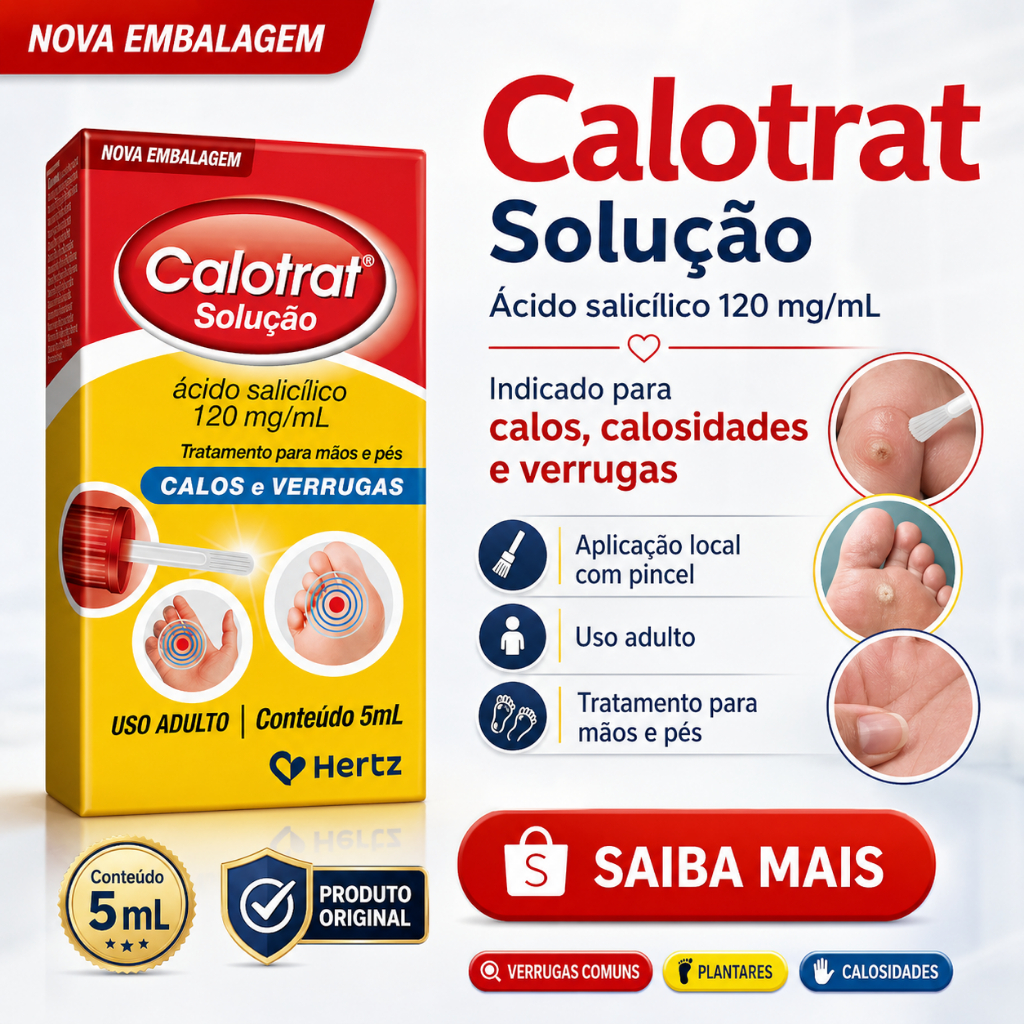 Calotrat 5ml Anti Verrugas e Calos - Kley Hertz