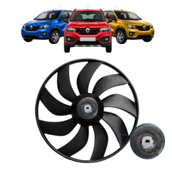 Hélice Ventoinha Radiador Renault Kwid 9 Pás