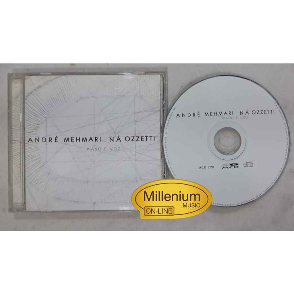 CD André Mehmari  Ná Ozzetti  Piano E Voz 2005 Original Gravadora Colecionador Ótimo Estado