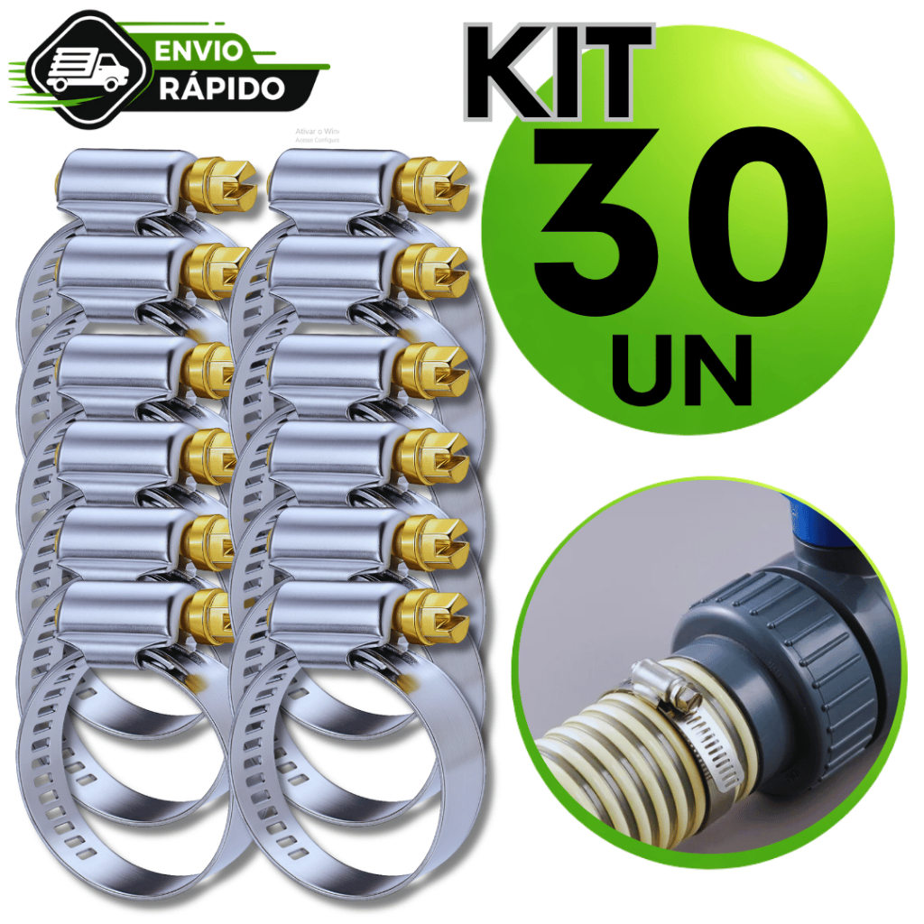 Abraçadeira Americana 3/4 Inox P/ Mangueira Gás Jardim Premium Utilidade Excelente Manuseio