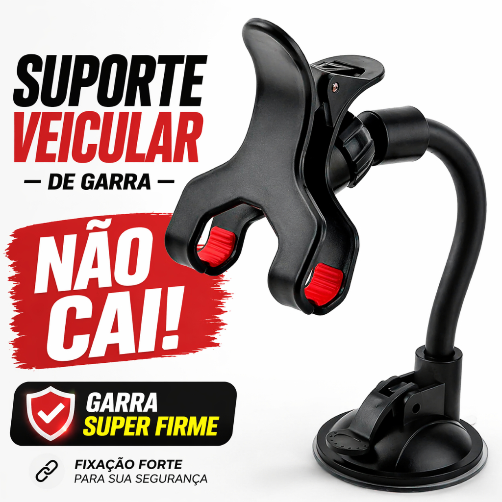 Suporte Veicular Carro Para Celular Gps Para Brisa Vidro Articulado 360°