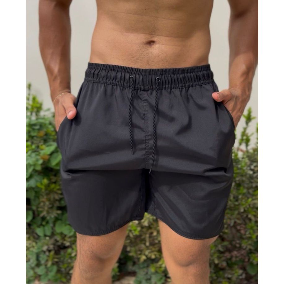 Short Treino Corrida Academia Mauricinho Bermuda Masculina Tactel com Elastano Bermuda Básica Promo