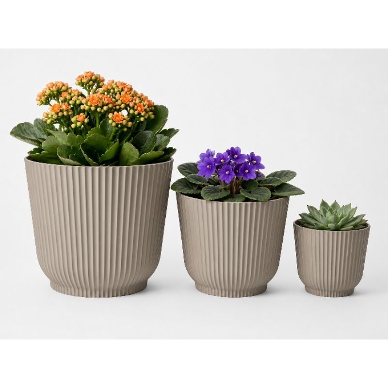 Kit 3 Vasos Talim N11 N9 N7 Coloridos | Decorativos p/ Plantas Suculentas e Flores