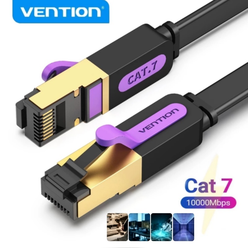 Vention Cabo de Rede Blindado CABO Internet CAT7 de alta Velocidade 10Gbps Para Laptops PS 4 Roteador