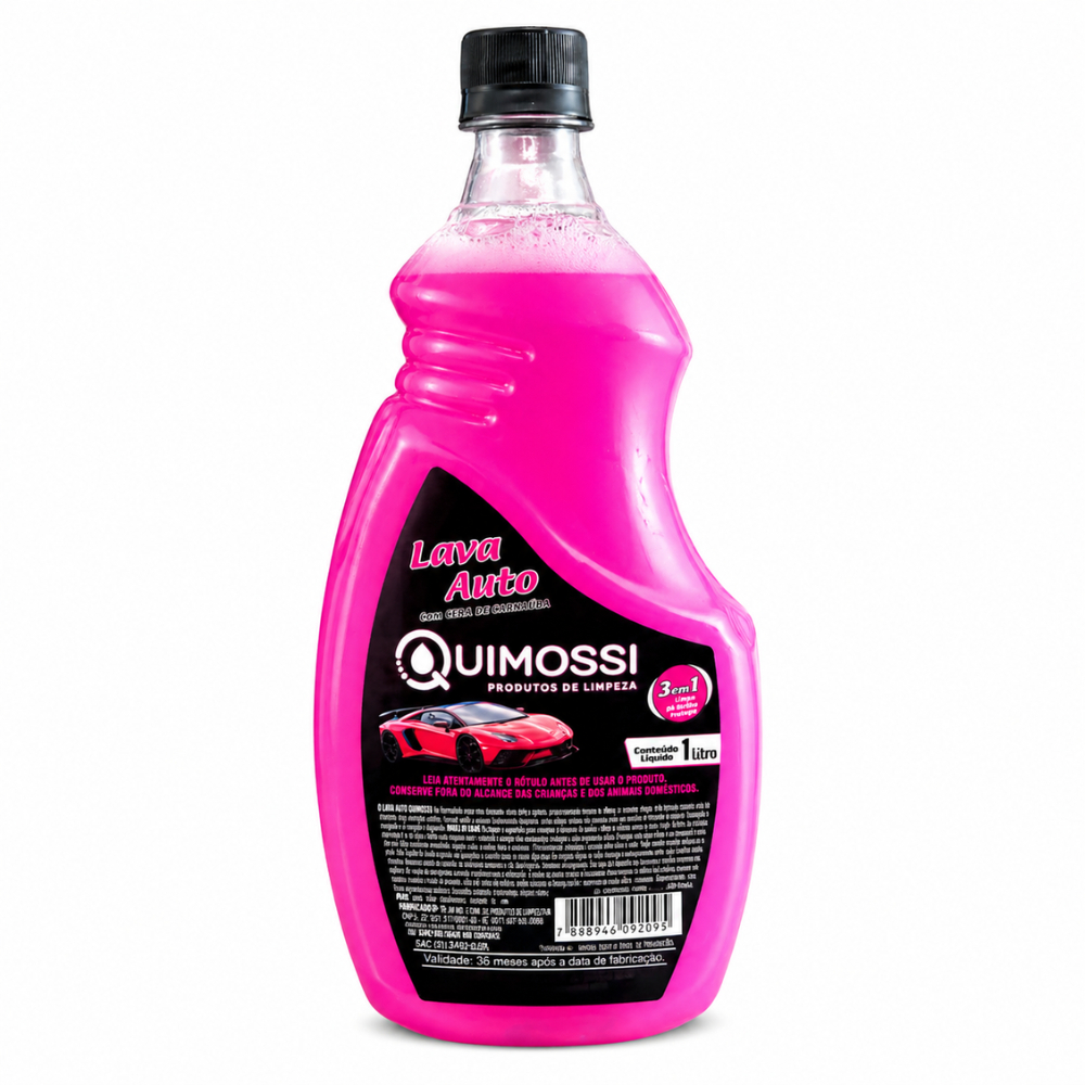 Shampoo Automotivo com Cera de Carnaúba 1L -  3 em 1: Limpa, Dá Brilho e Protege a Pintura