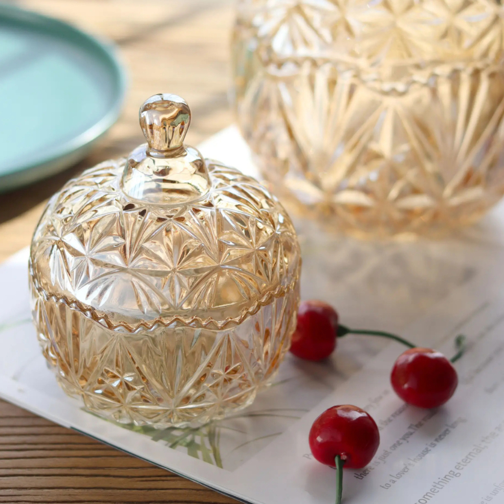 Mini Bomboniere luxo Vidro Bomboniere Baleiro Vidro Cristal Decoração Lembrancinha presente de casamento