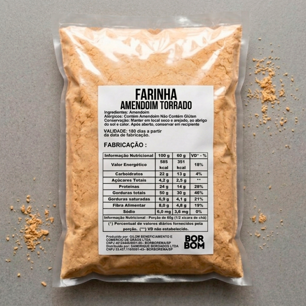 2Kg Farinha de Amendoim Torrado Low Carb
