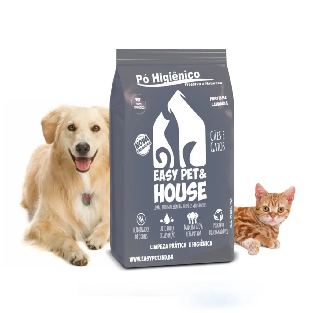 Po Higienico Easy Pet Gatos Seca Xixi Eliminador De Odor 1kg