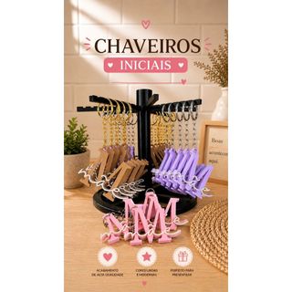 Chaveiro com inicias personalizado