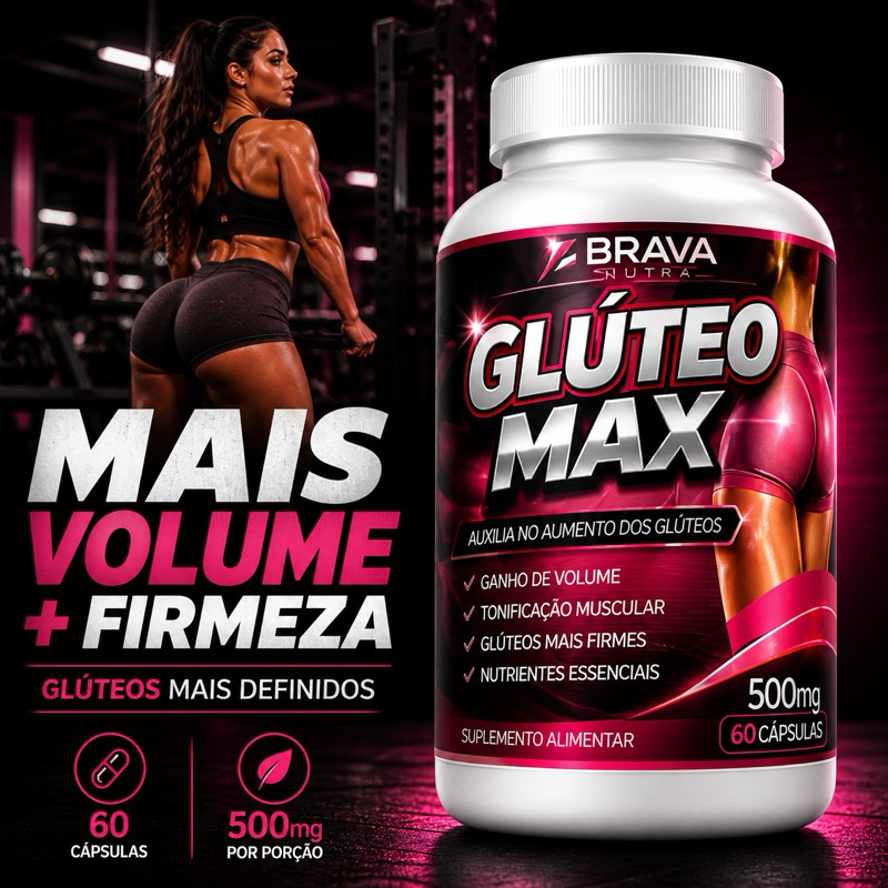 Glúteo Max Brava Nutra – Fórmula Avançada para Desempenho e Estética Muscular