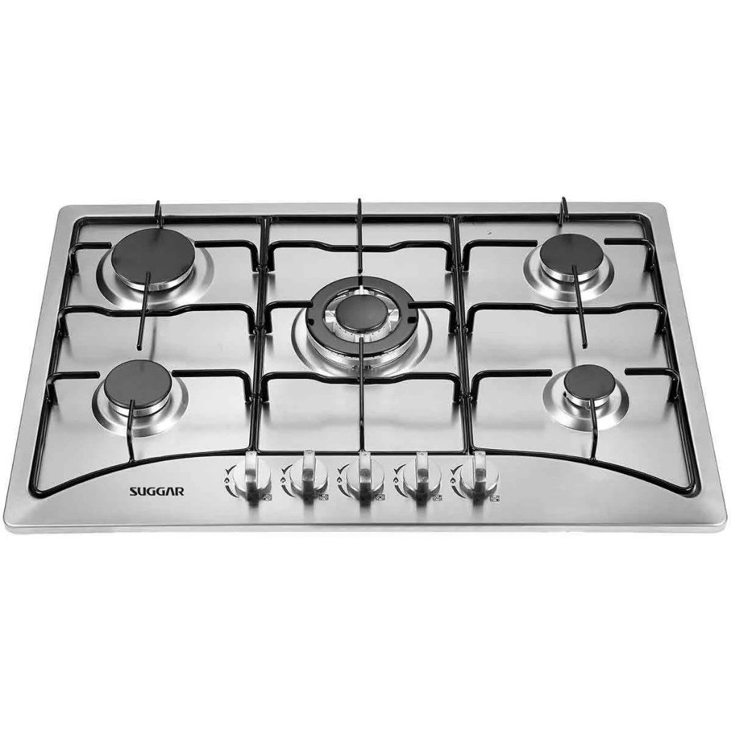 Cooktop Suggar Inox a Gás 4 ou 5 Bocas com Tripla Chama