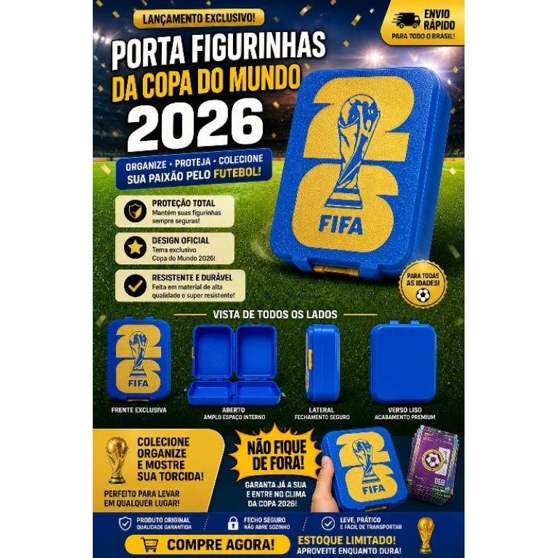 Porta Figurinhas da Copa do mundo 2026