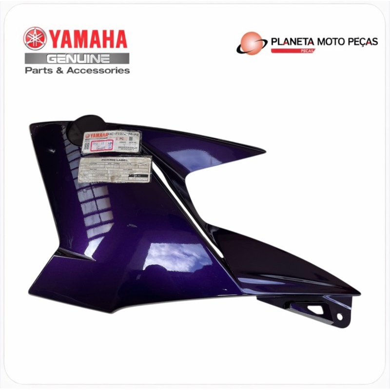 Aba Tanque Esquerda Fazer 250 Roxa Original Yamaha 44C-F137W-00-P2 (COM DETALHE)