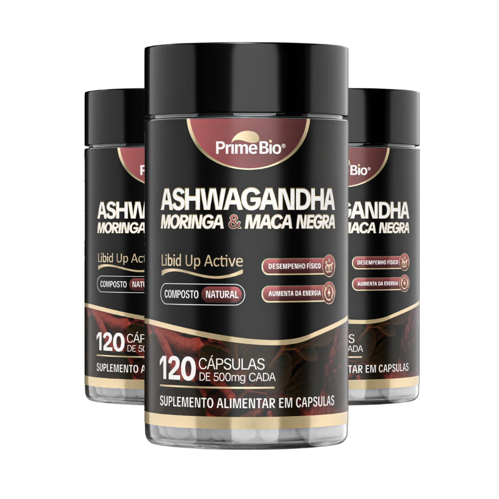 Combo - Ashwagandha + Moringa + Bônus Black – Equilíbrio, Energia e Bem-Estar - Envio Rápido.