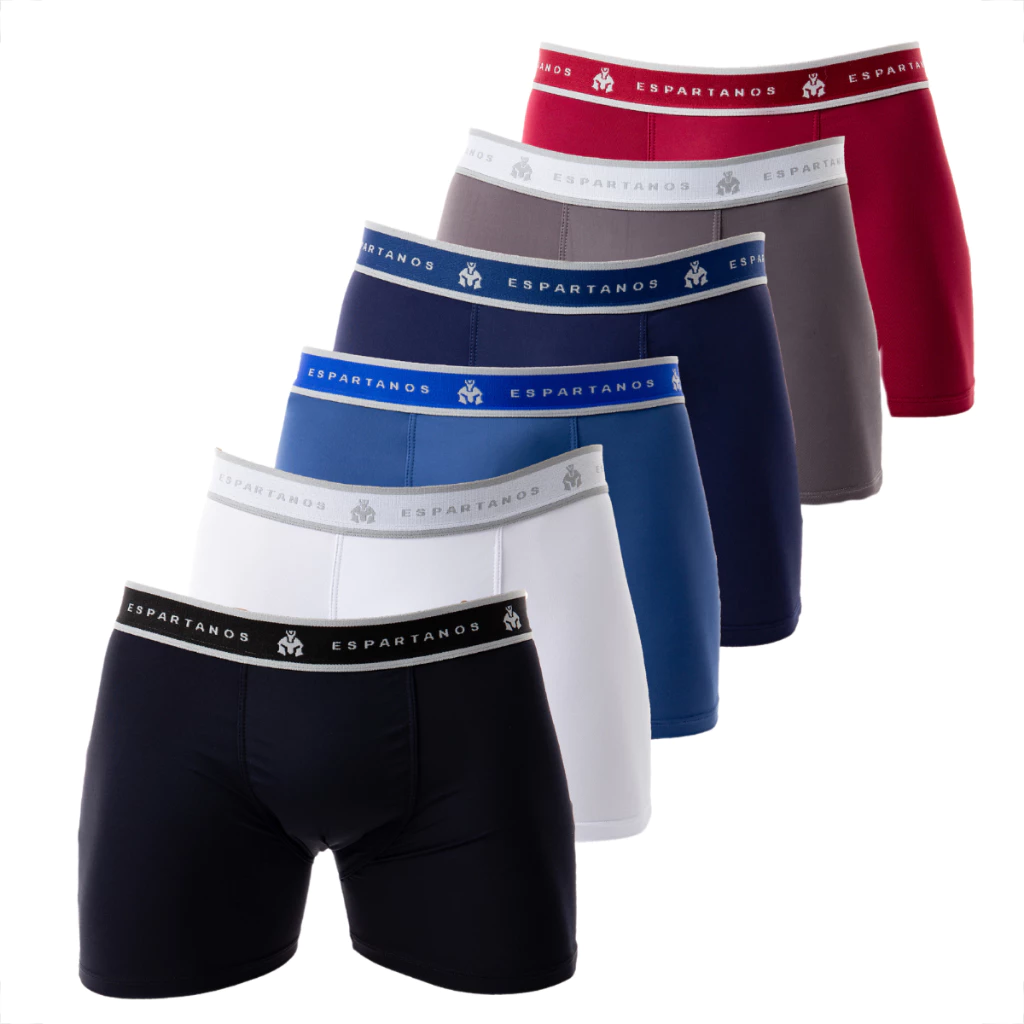 Kit 5 Cuecas Boxer microfibra Masculino Adulto Homem Ciclismo Cueca De Qualidade Lisa