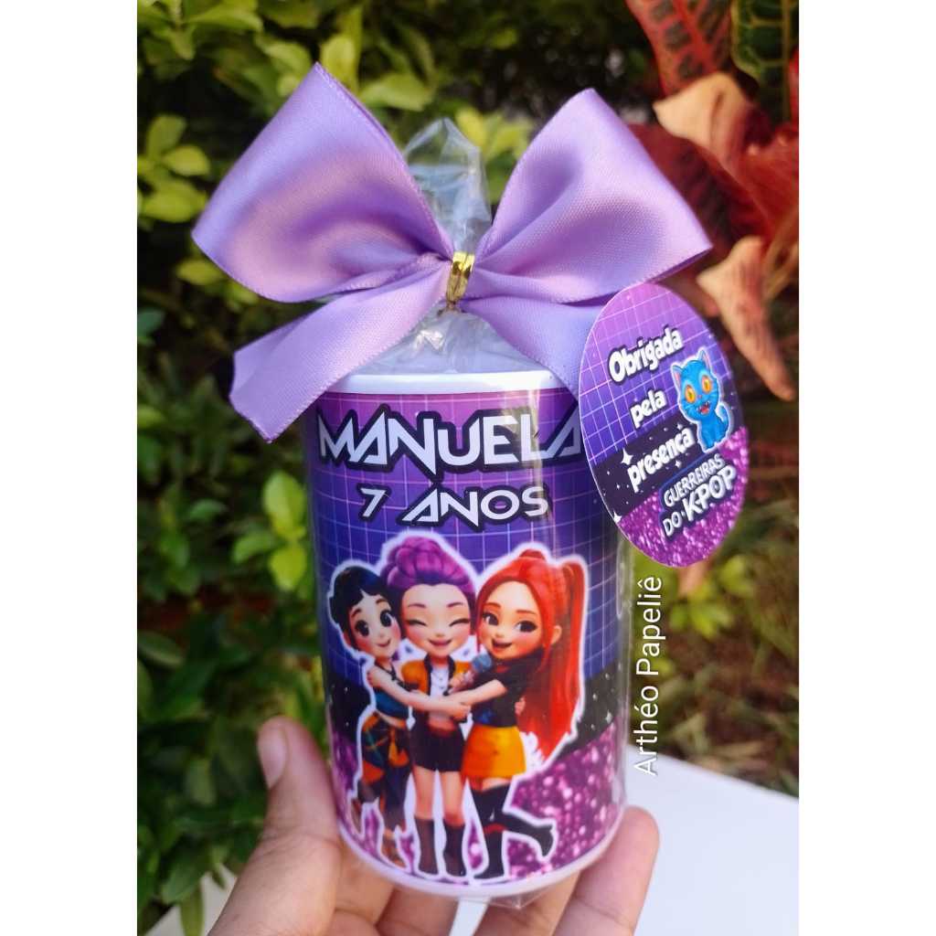 Cofrinhos Personalizados Guerreiras do K-POP Huntrix Lembrancinhas Aniversário. Fazemos em vários temas - Festa Infantil