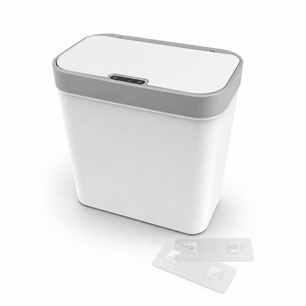 Lixeira Inteligente 14L Sensor Automático Antiodor Silenciosa Compacta Moderna Cozinha Banheiro Escritório