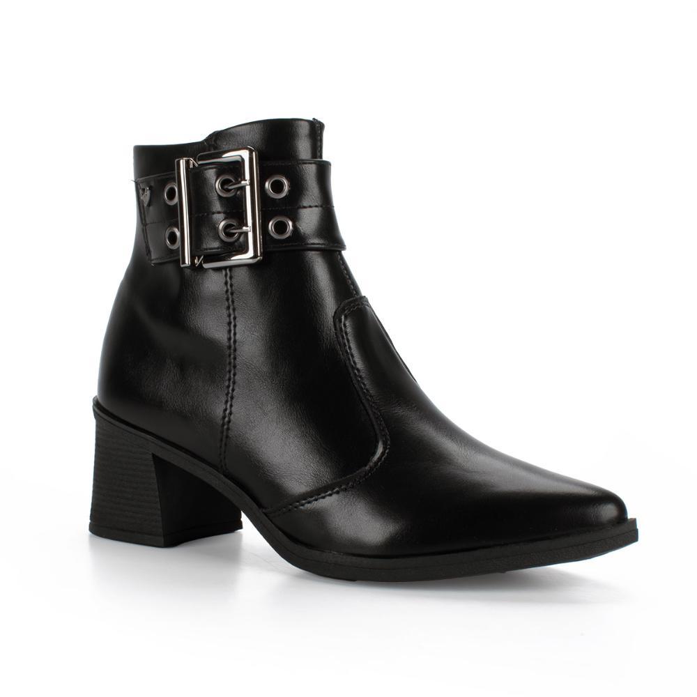 Bota Mississipi de Cano Curto Com Fivela e Salto Bloco Feminina ME311