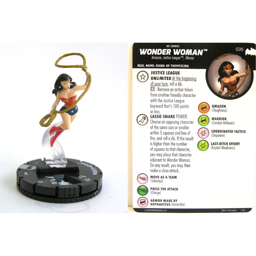 Heroclix Batman: Mulkher Maravilha set Wonder Woman #035 Rara figure com card 2018