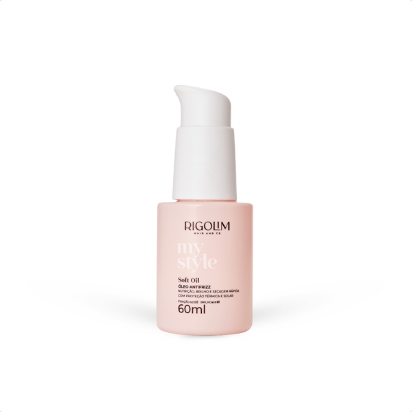 Óleo Antifrizz Brilho Proteção Uso Diário E Penteados Soft Clean Oil Rigolim Hair 60ml