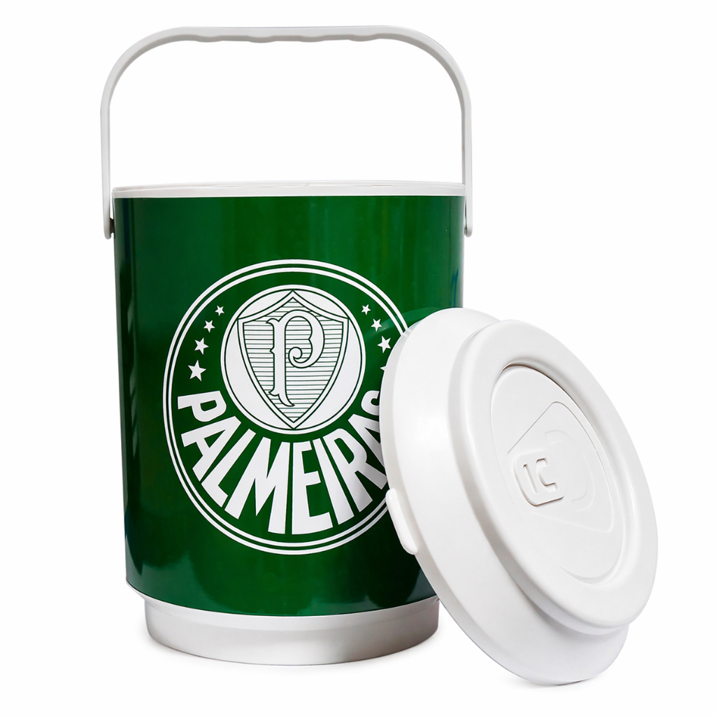 Cooler Palmeiras Oficial 10 Latas Térmico Portátil Mantém Gelado Praia Churrasco Futebol